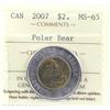 Image 1 : 2007 Polar Bear $2 ICCS Certified MS-65