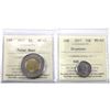 Image 1 : 2017 Polar Bear $2 & 2017 Bluenose 10-cent ICCS Certified MS-65. 2pcs