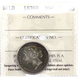 1876H NFLD 20-cent ICCS Certified VF-20