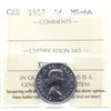 Image 1 : 1957 Canada 5-cent ICCS Certified MS-66
