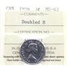 Image 1 : 1958 Double 8 5-cent ICCS Certified MS-63