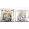 1953 SF & NSF Canada Silver Dollar ICCS Certified MS-63. 2pcs