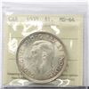 1939 Canada Silver $1 ICCS Certified MS-64.