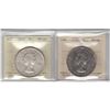 1957 & 1958 Canada Silver $1 ICCS Certified MS-64. 2pcs.