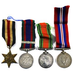Estate Lot of War Medals with Ribbons. You will receive the Voluntary Service medals with ribbons.