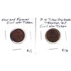 Pair of Civil War tokens: Now & Forever Civil war token & B.W. Titus Dry goods Trenton, NJ. 2pcs