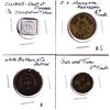 lot of 4x Trade tokens: White Brothers & Co Boston, Gus & Tom 5-cent Trade token, E.X. Marcotte Mont