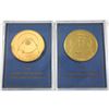 Pair of 1973 Franklin Mint issue "The Comet Kohoutek Eyewitness" 24K Gold plated Sterling Silver Med