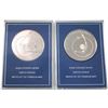 Image 2 : Pair of 1973 Franklin Mint issue "The Comet Kohoutek Eyewitness" Sterling Silver Medal. Packaging co