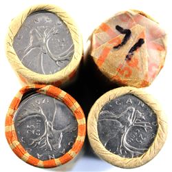 4x 1971 Canada Circulated 25-cent Roll of 40pcs. 4pcs