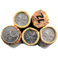 5x 1972 Canada Circulated 25-cent Roll of 40pcs. 5pcs