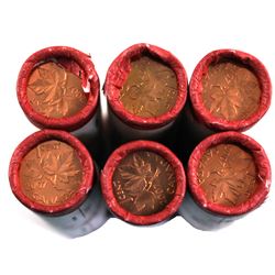 *6x 2007 Magnetic Canada 1-cent original roll of 50pcs