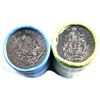 Image 1 : 2014 & 2015 Canada 50-cent Original Roll of 25pcs. Paper wrapping is impaired. 2pcs