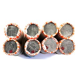 *2012-2013 War of 1812 Circulated 25-cent Rolls. Lot includes: Brock Coloured & Non-coloured, Tecums