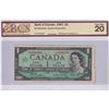 Image 1 : ERROR! 1967 $1 BC-45b-E24-i, Bank of Canada, Beattie-Rasminsky, Cutting and Folding Error , S/N: OO 