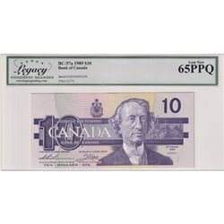 BC-57a 1989 Bank of Canada $10 *LOW SERIAL NUMBER*, Theisssen-Crow S/N: ADA0000296. Legacy Certified