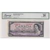 Image 1 : BC-40b 1954 Bank of Canada ERROR $10, Cut out of Register, Beattie-Rasminsky S/N: L/V0160642. Legacy