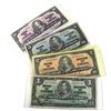 Image 1 : 1954 Bank of Canada $1 BC-21c, $2 BC-22c, $5 BC-23b & $10 BC-24b Notes Ranging in VG to Fine. Notes 