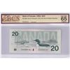 Image 1 : 1991 $20 BC-58b, Bank of Canada, Bonin-Thiessen,  EVA with Back Position Number,   S/N: EVA2559101, 