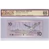 Image 1 : *Low Serial Number* 989 $10 BC-57a-N5-iv, Bank of Canada, Thiessen- Crow,  Low Serial Number,   S/N: