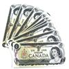 Image 1 : 1973 BC-46b Bank of Canada $1 Notes Crow-Bouey Signatures with Consecutive Serial Numbers ECJ3622600