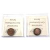Image 2 : 1949 Canada 1-cent A To Denticle ICCS Certified MS-63 Red and Brown & 1985 1-cent ICCS MS-63 Red. 2p