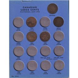 Canada Large Cent 1859-1920 Collection. You will receive   24x Large 1-cents dated between 1859 & 19