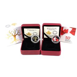 2014 Canada $3 Jewel of Life & 2015 $3 50th Anniversary of the Canadian Flag Fine Silver Coins (2015