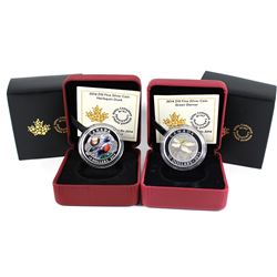 2014 Canada $10 Dragonfly - Green Darner & 2014 $10 Ducks of Canada - Harlequin Duck Fine Silver Coi