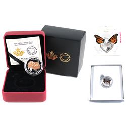 2016 Canada $3 Queen Elizabeth Rose & 2017 $3 Celebration of Love Fine Silver Coins (2016 sleeve is 