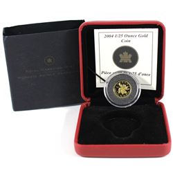 2004 Canada 50-cent Moose 1/25oz Fine Gold Coin. (TAX Exempt)