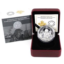 2019 Canada $20 WWII Battlefront Series - The Battle of the Scheldt Fine Silver Coin. (TAX Exempt)