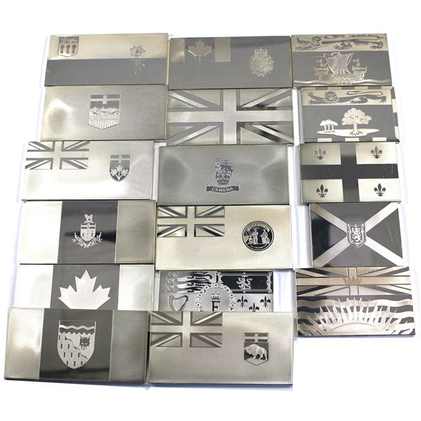 Sterling Silver Bulk Lot! 1130 grams total Weight of Sterling Silver (0.925) bars featuring the flag