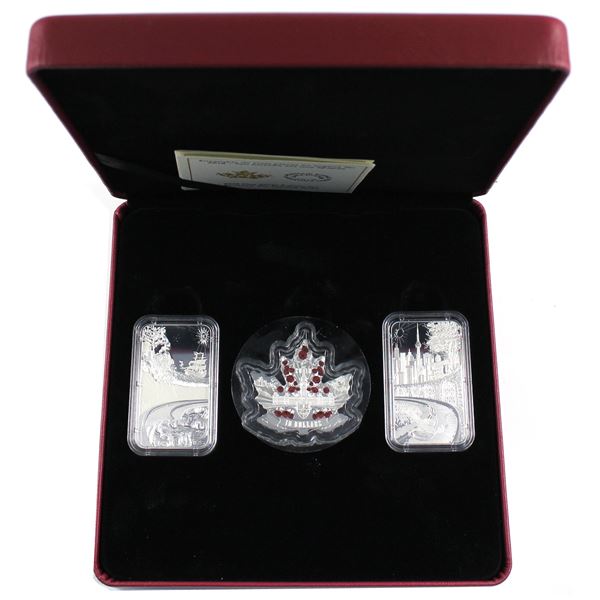 2018 Canada Beneath thy Shining Skies Fine Silver 3-Coin Set. (TAX Exempt)