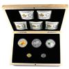 Image 1 : 2014 Canada Majestic Maple Leaves 5-coin Silver, Gold & Platinum Set in Deluxe Display Box. This set