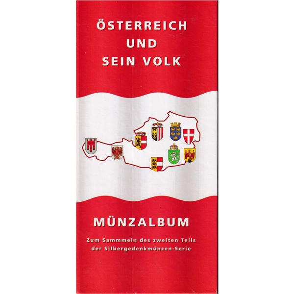 1995-1996 'Austria and its People' 2nd in Series 500 Schilling Sterling Silver 4-coin Set Featuring 