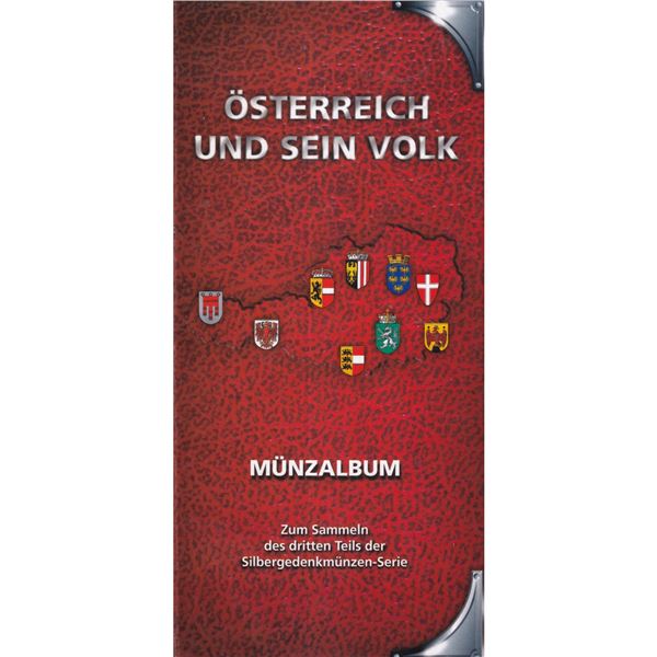 1997-1998 'Austria and its People' 3rd in Series 500 Schilling Sterling Silver 4-coin Set Featuring 