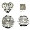 Image 1 : Lot of 4x 1oz Fine Silver Beaver Bullion hand Poured ingots (4oz Total) . Lot includes: Heart, Hexag