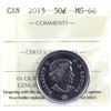 Image 1 : 50-cent 2015 ICCS Certified MS-66!