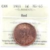 Image 1 : 1-cent 1911 ICCS Certified MS-65 RED.