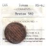 Image 1 : Breton 582 Jos Leroux Token, ICCS Certified MS-62