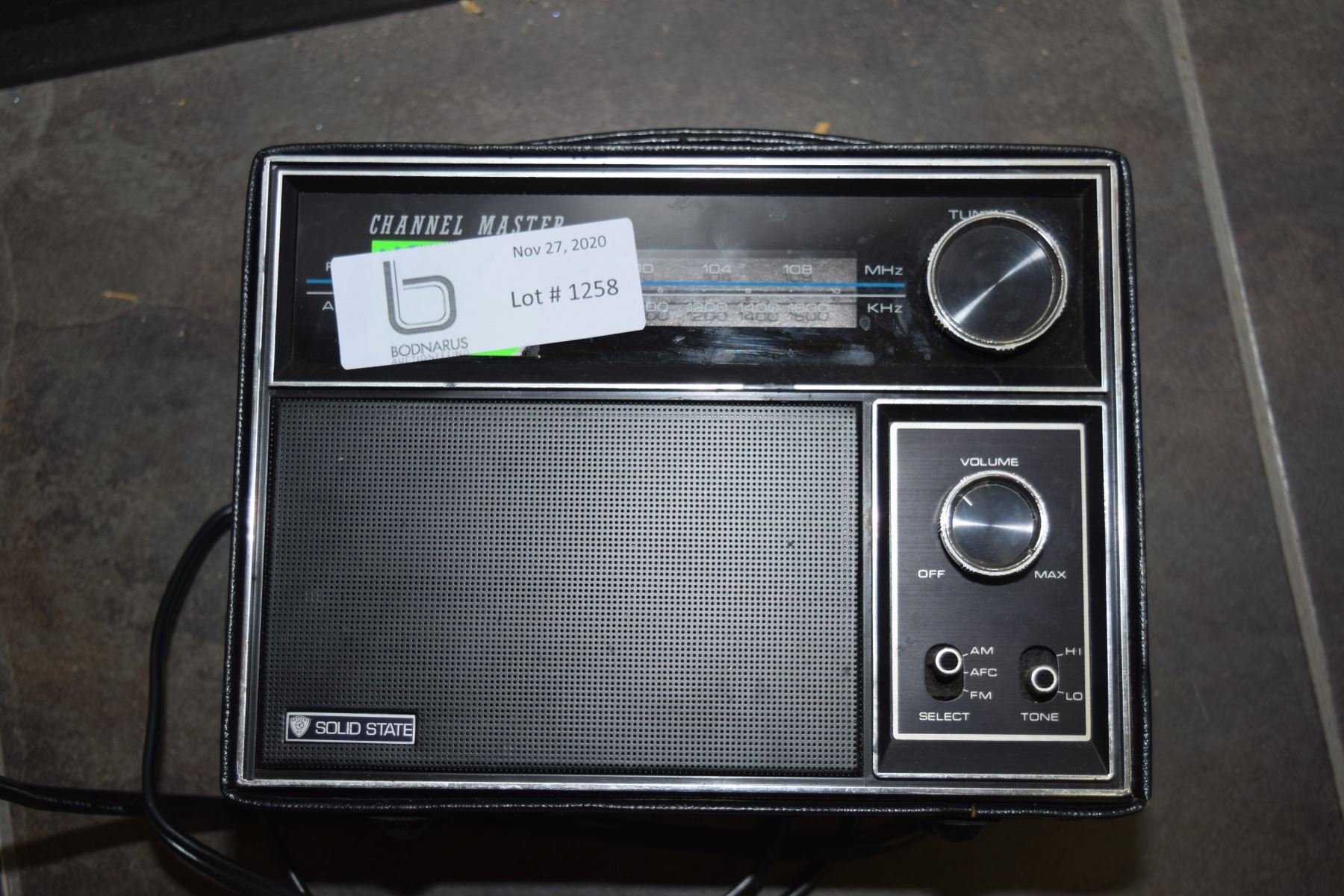 Working Channel Master Radio - Bodnarus Auctioneering