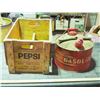 Image 1 : Vintage Gas Can and Vintage Pepsi Wooden Crate