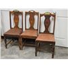 Image 1 : 3 Vintage Wooden Chairs
