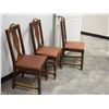 Image 4 : 3 Vintage Wooden Chairs