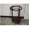 Image 1 : Mahogany Wood Stand 29" T Center Opening 13.25" Diameter