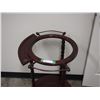 Image 2 : Mahogany Wood Stand 29" T Center Opening 13.25" Diameter