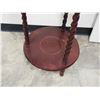 Image 3 : Mahogany Wood Stand 29" T Center Opening 13.25" Diameter