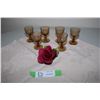 Image 1 : 6 Stemmed Egg Cups and Napoleon Ceramic Rose