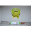 Image 1 : Uranium Glass 3 Foot Greek Bowl
